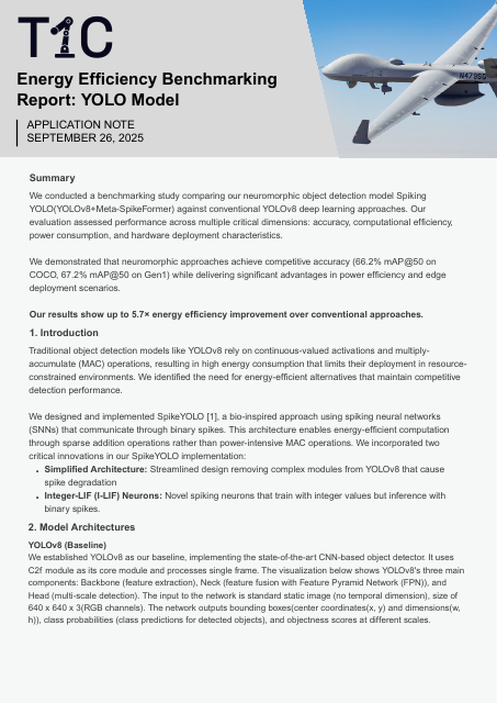 First page preview: Event-based object detection (PDF brief on type1compute.com)