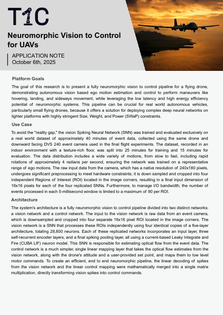 First page preview: UAV edge control (PDF brief on type1compute.com)